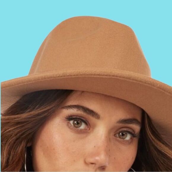 Vintage bronco 100% virgin wool camel colored fedora! main image 6